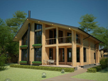 Деревянные дома, клееный брус цена - строительство деревянных домов стоимость, деревянный дом от holz-house